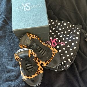 Yosi Samra Kids Black and Brown Ballet Slippers